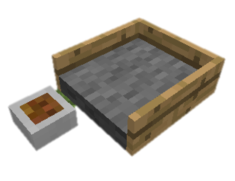 Minecraft Bed PNG Free Image