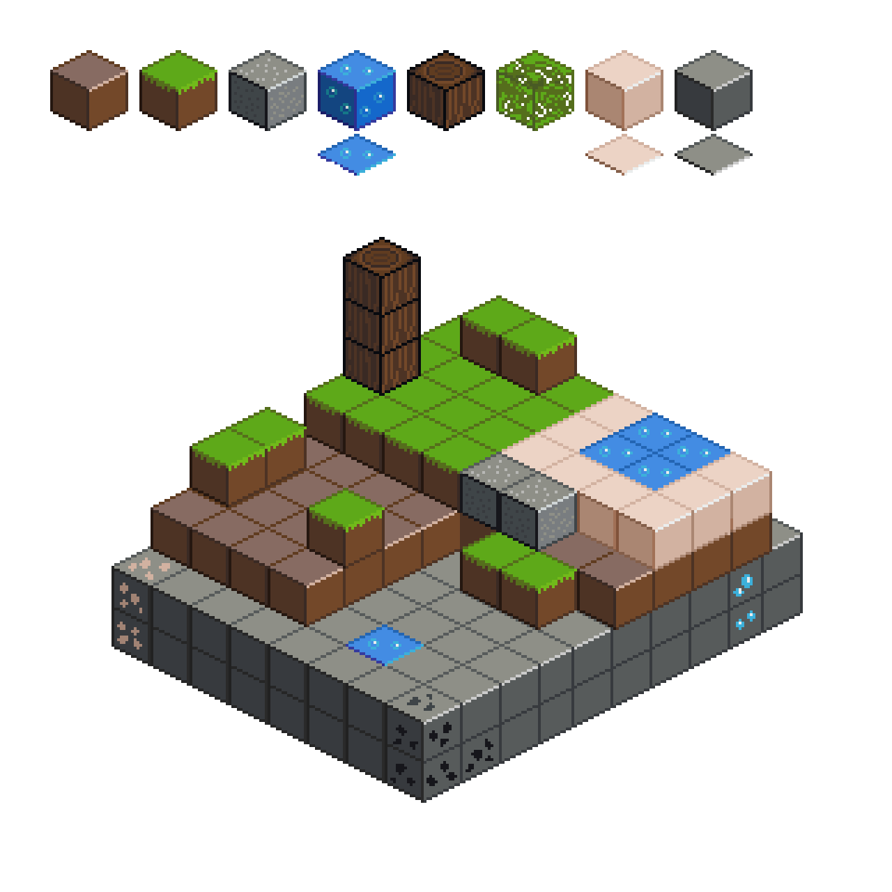 Minecraft Block PNG File