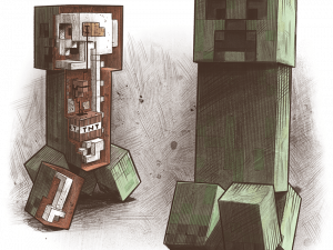 Minecraft Creeper Background PNG