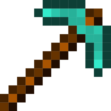 Minecraft Pickaxe PNG Image