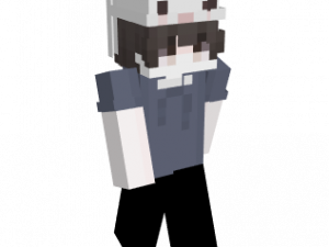 Minecraft character, pixel art avatar, gaming skin, blocky figure, Minecraft Skin PNG