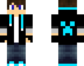 Minecraft character skin, pixel art avatar, gaming customization, blocky design, Minecraft Skin PNG