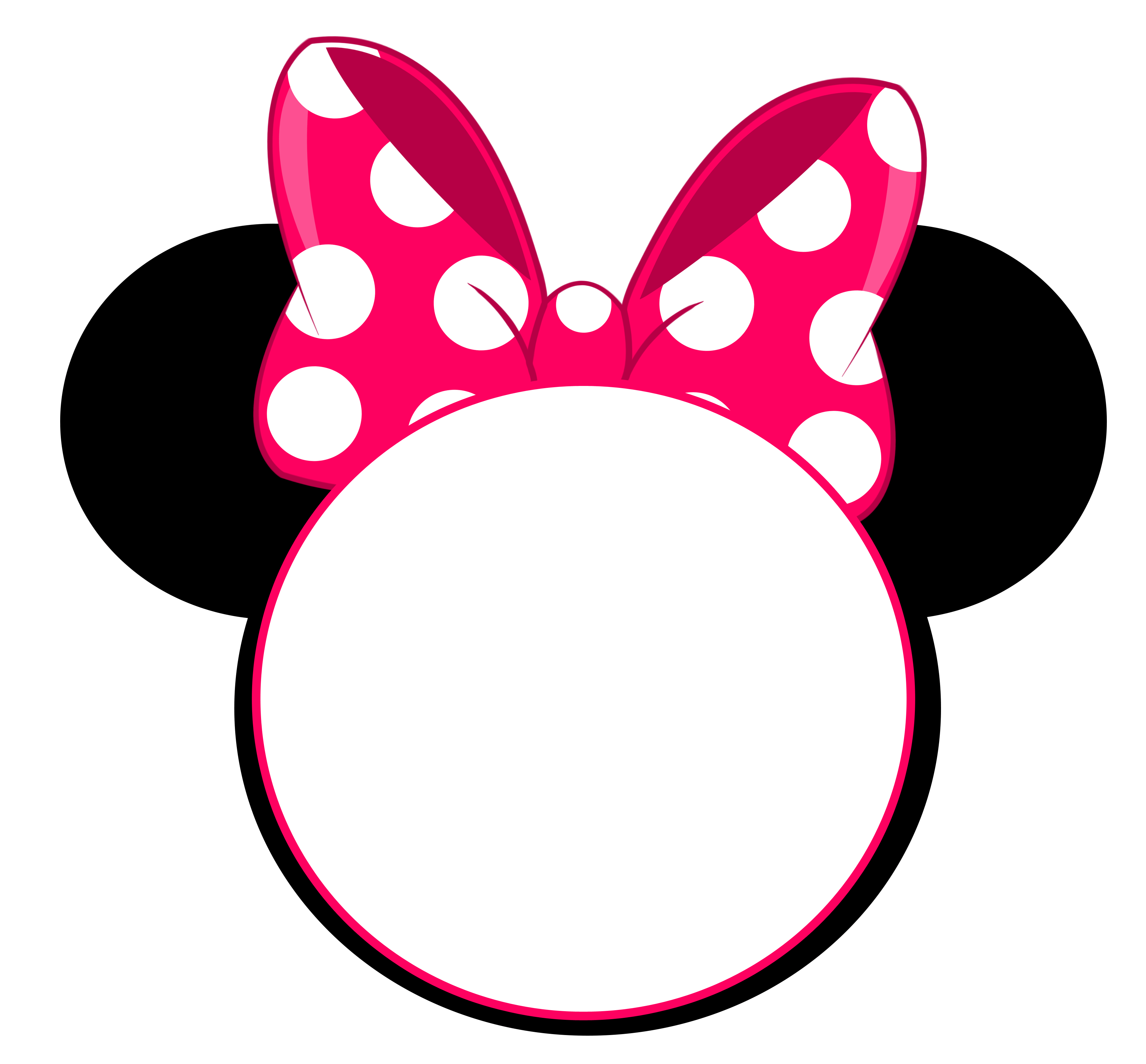 Minnie Mouse Head PNG Cutout