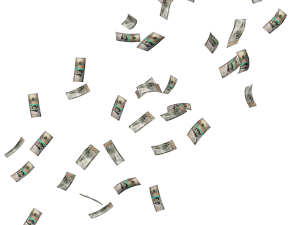 Money Flying PNG Cutout