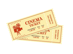 Movie Ticket PNG Cutout