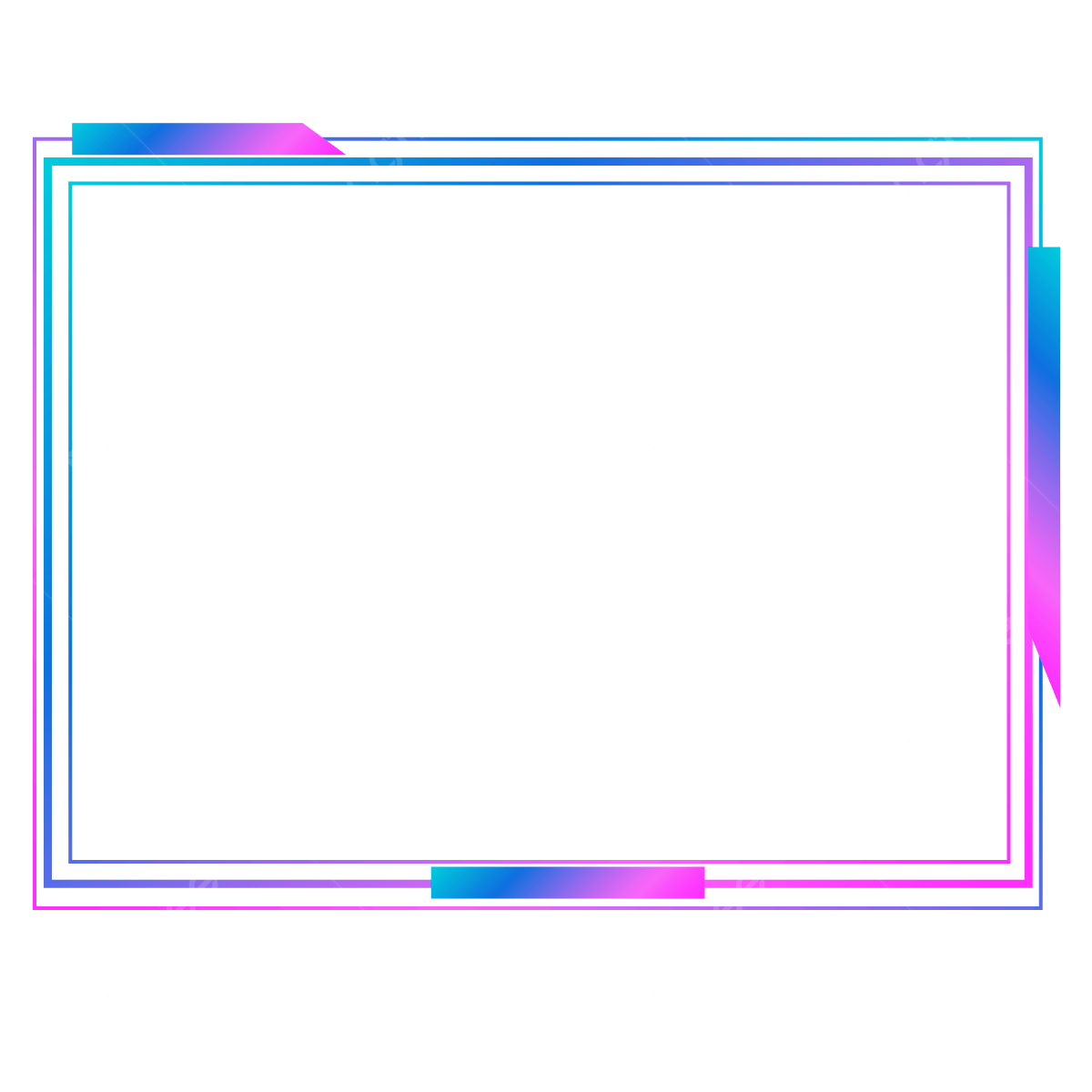 Neon Border PNG Clipart