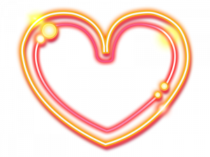 Neon Heart PNG Clipart