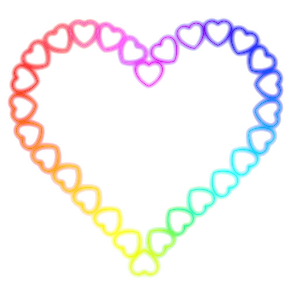 Neon Heart PNG File