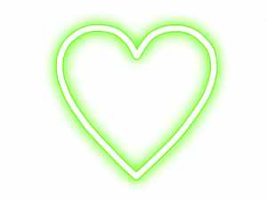 Neon Heart PNG Image