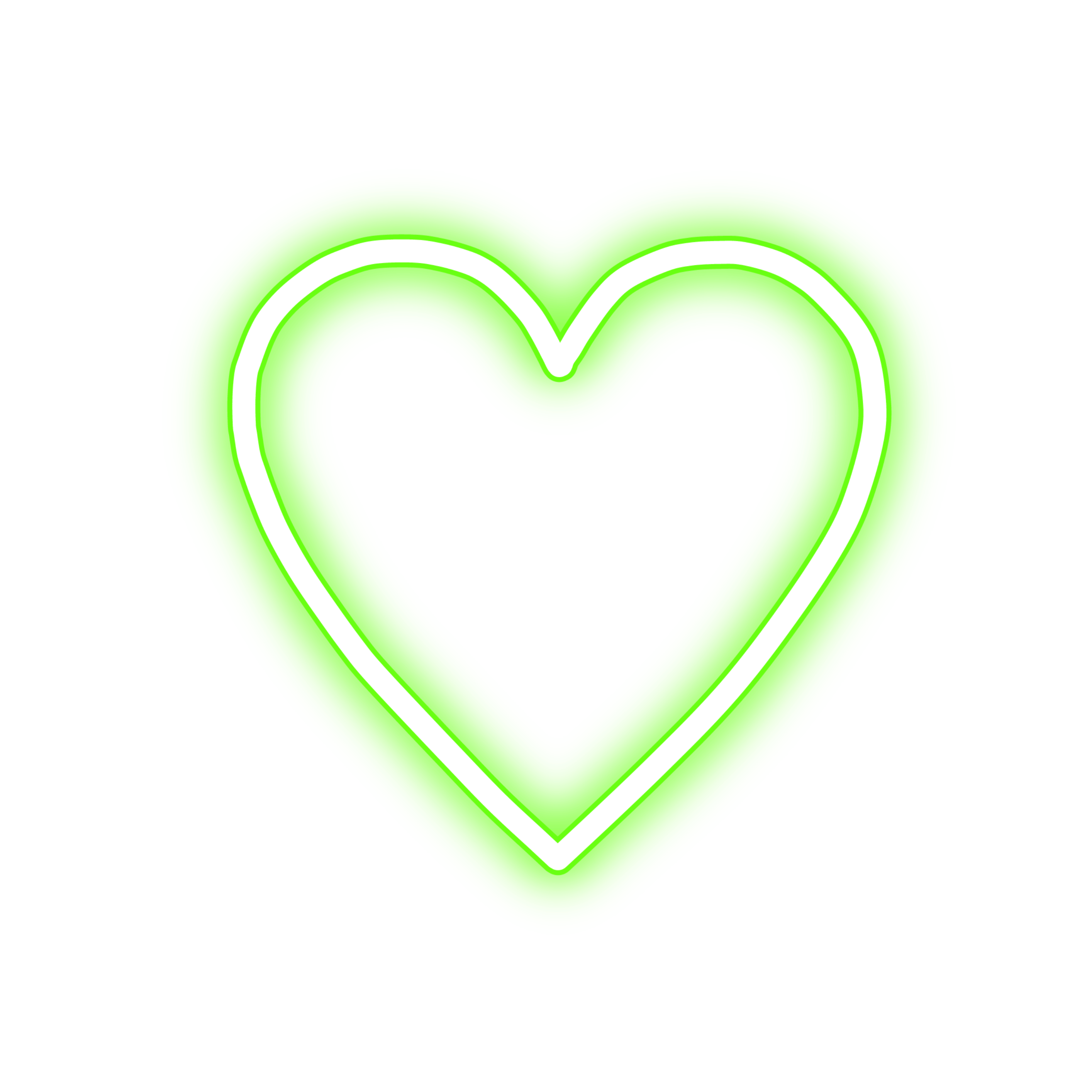 Neon Heart PNG Image