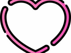 Neon Heart PNG Photo