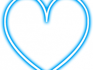 Neon Heart PNG Pic