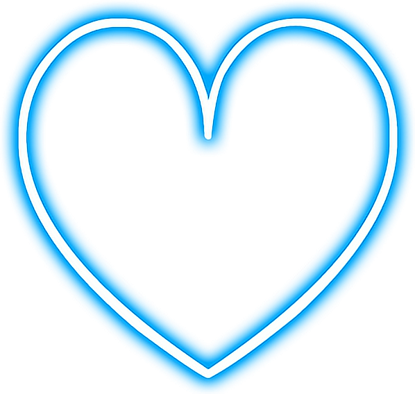 Neon Heart PNG Pic