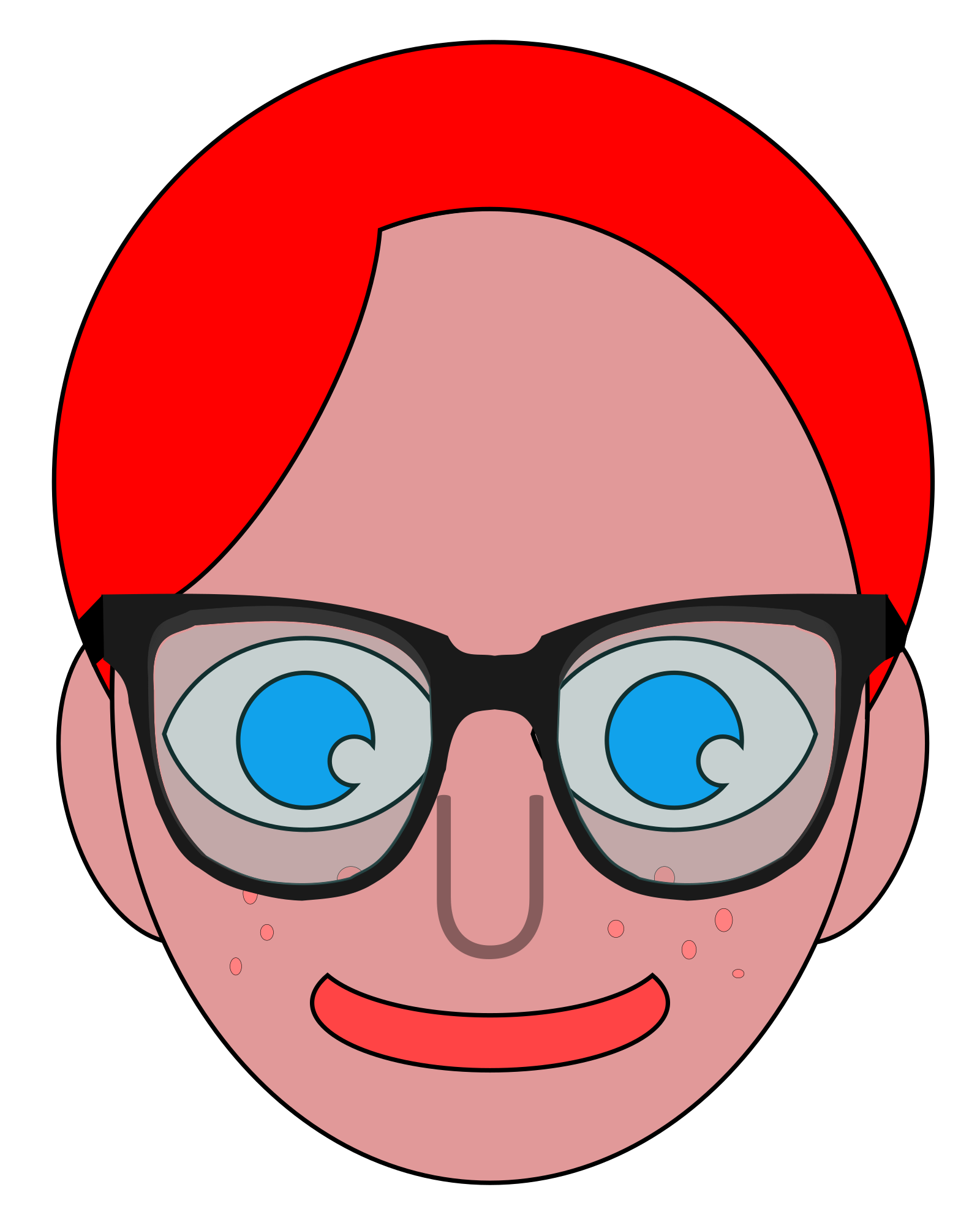 Nerd Glasses PNG Cutout