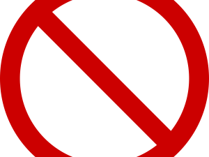 prohibition symbol, no entry sign, restricted access icon, safety warning, No Sign PNG