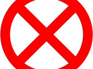 prohibition symbol, warning sign, red cross icon, no entry indicator, No Sign PNG