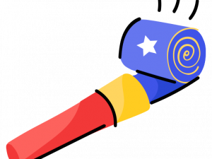 Party Blower Horn PNG Cutout