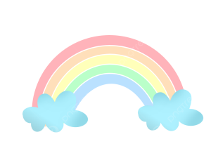 Pastel Rainbow PNG Clipart