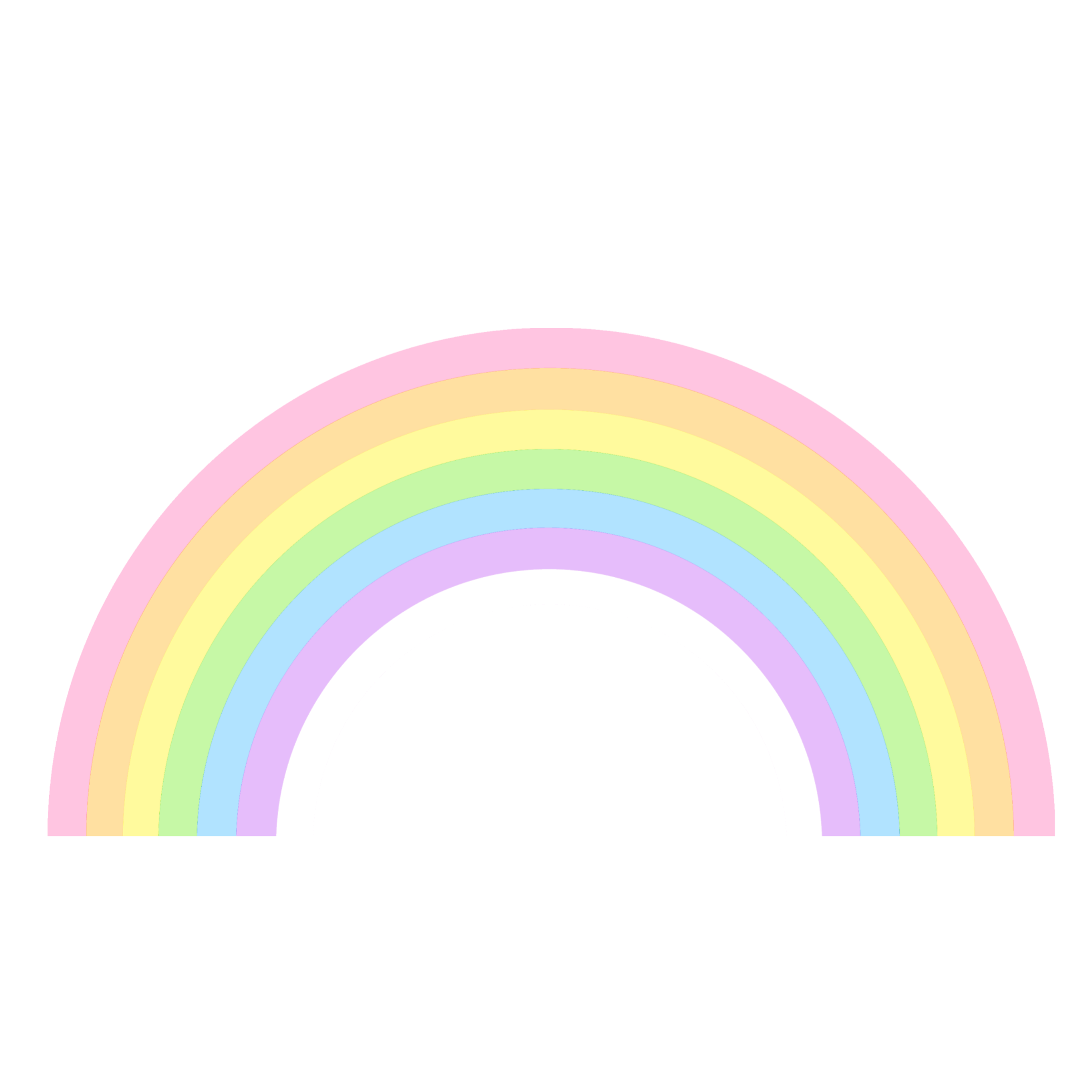 Pastel Rainbow PNG Cutout