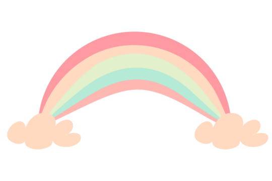 Pastel Rainbow PNG Image HD