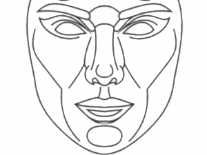 face illustration, line art portrait, abstract facial design, minimalist face drawing, Perfect Face PNG