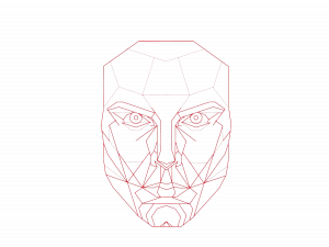 3D model, wireframe face, geometric design, digital art, Perfect Face PNG