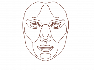 face illustration, facial features diagram, line art face, abstract face design, Perfect Face PNG