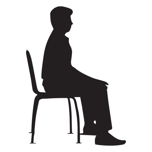 Person Sitting PNG Cutout