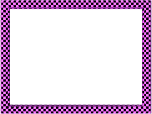 checkerboard border, pink and black pattern, decorative frame, vibrant design, Pink Border PNG