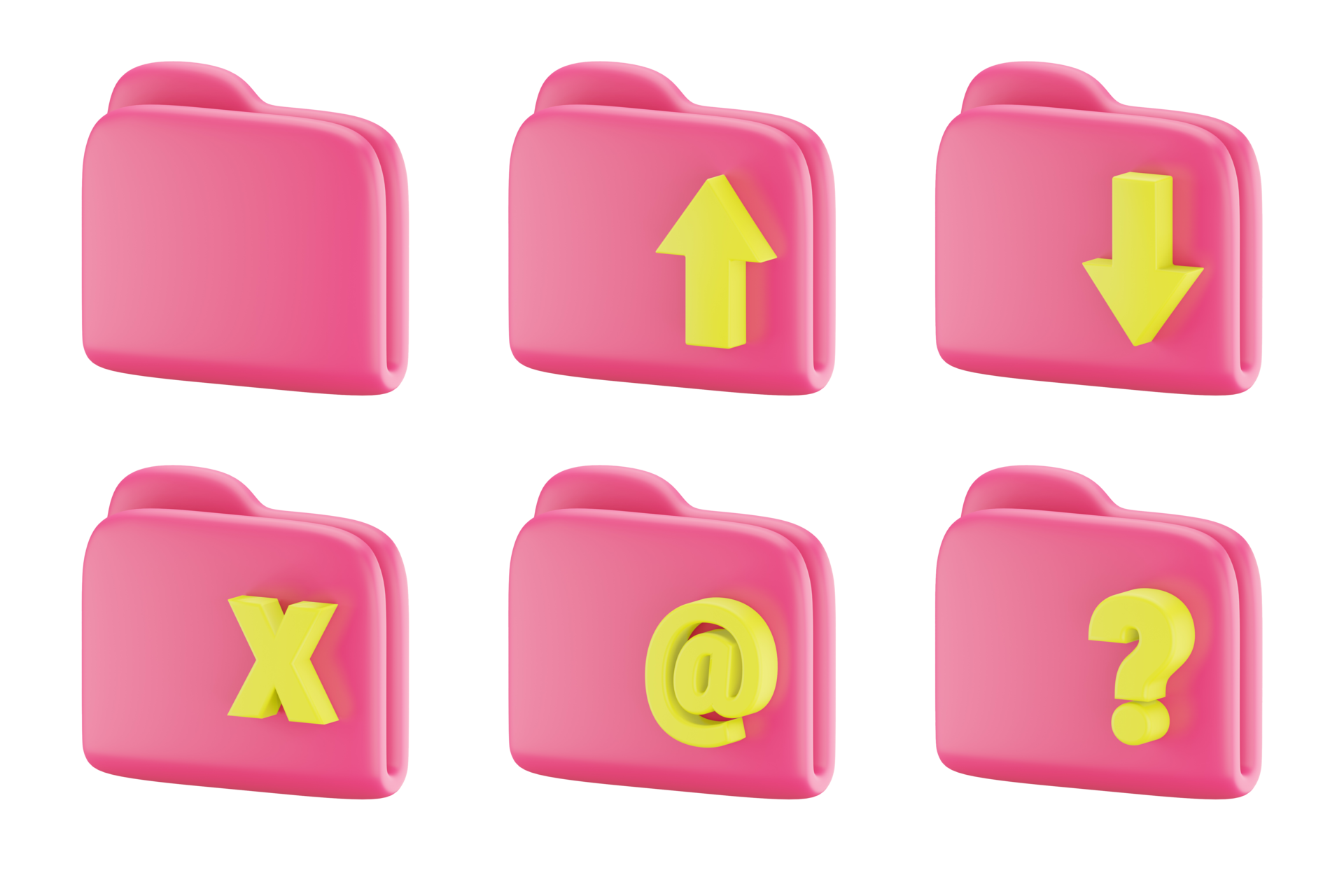 Pink Folder PNG Image File