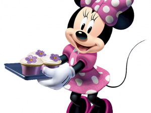 Minnie Mouse, animated character, cupcakes, Disney princess, Pink Minnie Mouse PNG