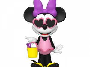 Minnie Mouse figure, cartoon character, summer theme, playful design, Pink Minnie Mouse PNG