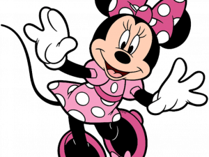 Minnie Mouse, animated character, Disney icon, pink polka dots, Pink Minnie Mouse PNG