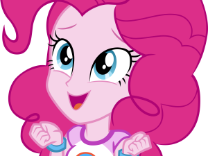 cartoon character, joyful expression, animated pony, colorful design, Pinkie Pie PNG