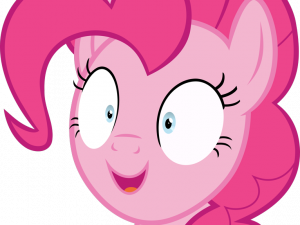 pink pony, animated character, cheerful expression, cartoon style, Pinkie Pie PNG