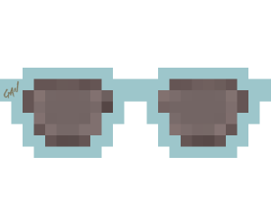 Pixel Sunglasses PNG Image