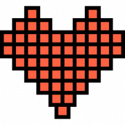 Pixelated Heart No Background