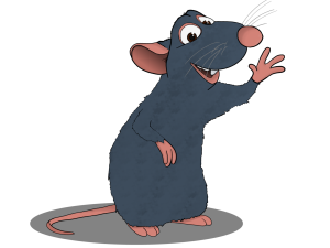 Ratatouille, Cartoon Rat Character Waving, Animated Rodent, Friendly Mouse, Whimsical Animal Illustration PNG, Ratatouille PNG