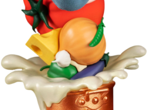 Colorful Food Character Sculpture, Whimsical Kitchen Decor, Cartoon Vegetable Figurine, Fun Cooking Collectible, Ratatouille PNG