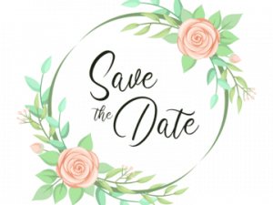 Save The Date Background PNG