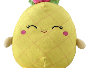 plush pineapple toy, cute fruit plushie, soft stuffed pineapple, kawaii pineapple doll, Squishmallow PNG