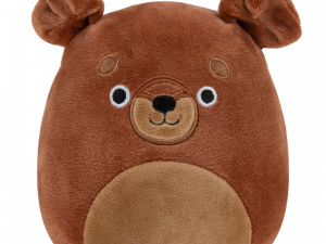 plush bear toy, soft stuffed animal, cute cuddly creature, children's plushie, Squishmallow PNG