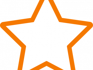 star icon, orange star, graphic symbol, award representation, Star Outline PNG