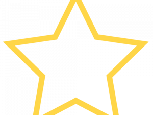 yellow star, five-pointed star, decorative symbol, award icon, Star Outline PNG