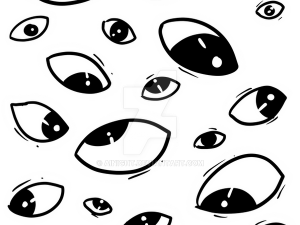 cartoon eyes, graphic design, eye pattern, vector illustration, Weirdcore Eyes PNG