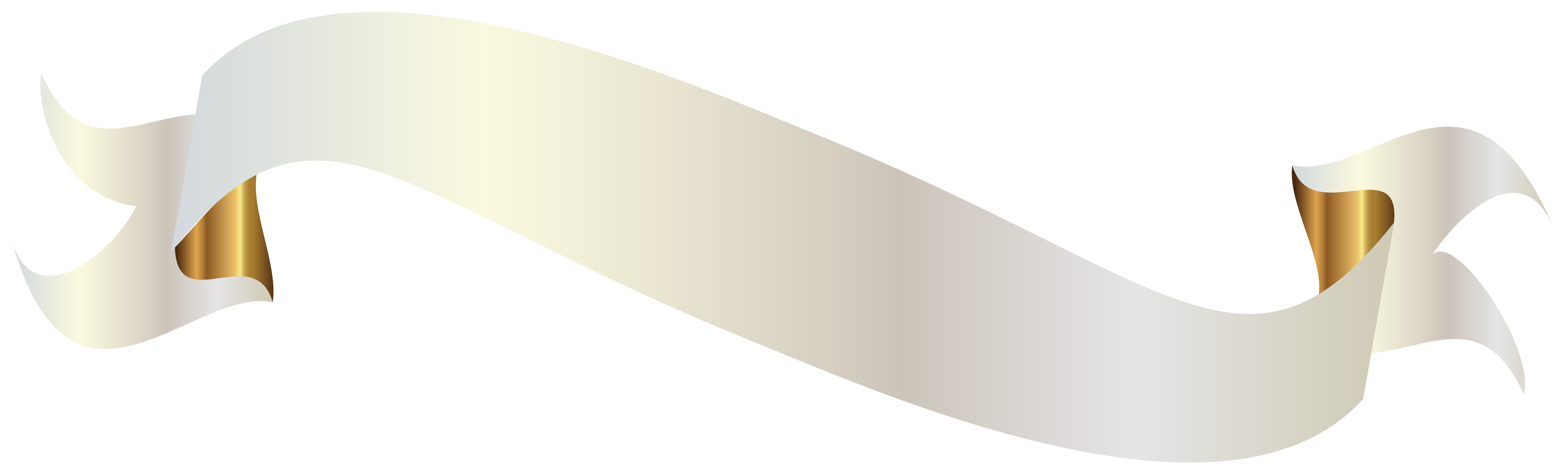 White Banner PNG HD Image