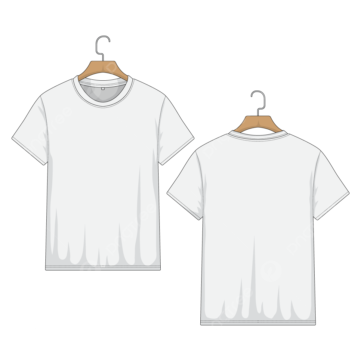 White Shirt Front and Back PNG Transparent Images - PNG All