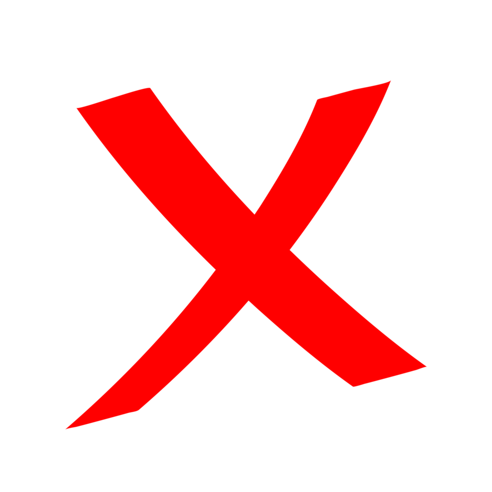 X Mark PNG Transparent Images