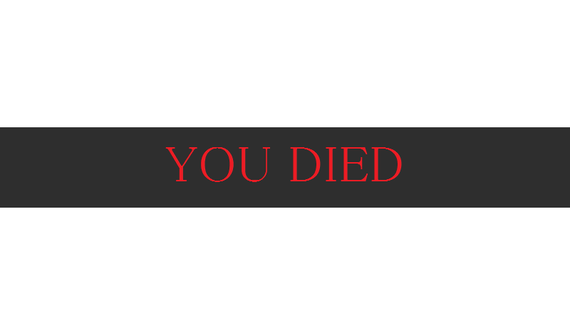 You Died PNG Transparent Images