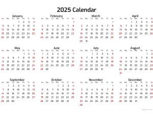 2025 Calendar Overview, yearly planner, monthly schedule, important dates, holiday calendar, Calendar 2025 PNG